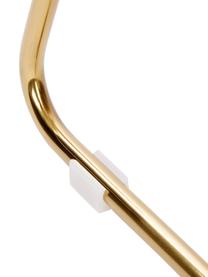 Silla con reposabrazos de terciopelo Isla, Tapizado: terciopelo (poliéster) Al, Patas: metal recubierto, Terciopelo blanco crema, dorado, An 58 x F 62 cm