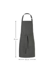 Delantal Kit, Algodón, Gris antracita, An 85 x L 85 cm