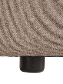 Canapé d'angle modulable Lennon, Tissu brun, larg. 327 x prof. 180 cm, méridienne à droite