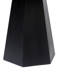 Mesa de comedor redonda Pilar, Madera contrachapada con chapa de fresno, Negro, Ø 100 x Al 76 cm