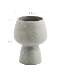 Übertopf Ilona, Steingut, Graugrün, Ø 16 x H 21 cm