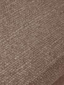 Sofa-Hocker Moby in Taupe mit Metall-Füßen, Bezug: Polyester Der hochwertige, Gestell: Massives Kiefernholz, FSC, Füße: Metall, pulverbeschichtet, Webstoff Taupe, B 78 x H 48 cm