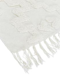 Ręcznie tkany chodnik z bawełny Idris, 100% bawełna, Kremowobiały, S 80 x D 300 cm