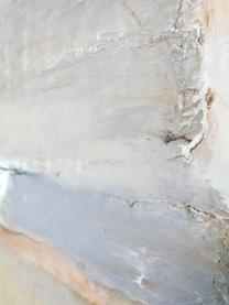 Cuadro en lienzo pintado a mano Scenario, marco de madera, Estructura: madera de roble, Beige, gris, An 92 x Al 120 cm