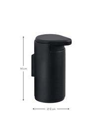 Seifenspender Rim zur Wandbefestigung, Behälter: Aluminium, beschichtet, Schwarz, Ø 9 x H 14 cm