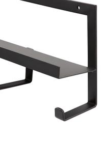 Perchero de pared de metal Quinn, Metal con pintura en polvo, Negro, An 50 x Al 13 cm