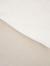 Fauteuil lounge en bois de bouleau massif Manuell, Tissu blanc cassé, noir, larg. 65 x long. 71 cm