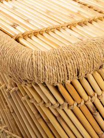Zewnętrzny stolik pomocniczy z drewna bambusowego Ariadna, Drewno bambusowe, lina, Brązowy, S 79 x G 48 cm
