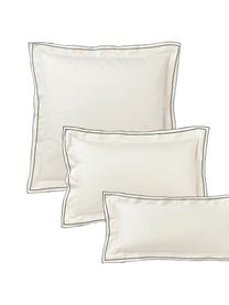 Katoensatijnen kussenhoes Carlotta, Weeftechniek: satijn Draaddichtheid 300, Crèmewit, zwart, B 60 x L 70 cm