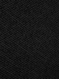 Hoekbank Melva (3-zits) in zwart, Bekleding: 100% polyester De slijtva, Frame: massief grenenhout, FSC-g, Poten: kunststof, Geweven stof zwart, B 239 x D 143 cm, hoekdeel rechts