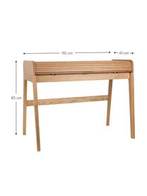 Bureau en bois Barbier, Bois de frêne, larg. 110 x haut. 85 cm