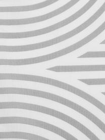 Vzorované bavlněné povlečení Arcs, Šedá, bílá, 135 x 200 cm + 1 polštář 80 x 80 cm