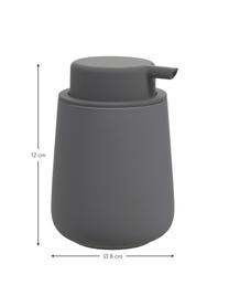 Porzellan-Seifenspender Nova One, Behälter: Porzellan, Grau, matt, Ø 8 x H 12 cm