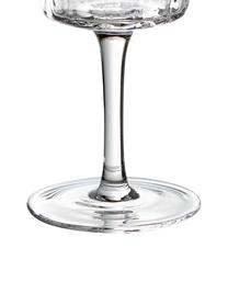 Mundgeblasene Weingläser Scallop Glasses mit Rillenstruktur, 4 Stück, Glas, mundgeblasen, Transparent, Ø 9 x H 17 cm