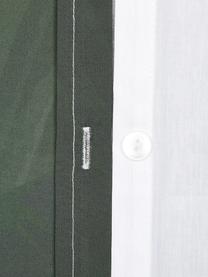Pościel z perkalu Banana, Przód: odcienie zielonego, biały Tył: biały, gładki, 240 x 220 cm + 2 poduszki 80 x 80 cm