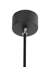 Kleine moderne hanglamp Aila, Lampenkap: gecoat aluminium, Baldakijn: gecoat aluminium, Zwart, Ø 6  x H 20 cm