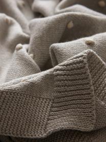 Manta Alessia, 100% algodón ecológico, Beige, An 80 x L 100 cm