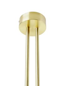 Suspension en verre opalescent Lilja, Blanc, couleur laitonnée, larg. 100 x haut. 55 cm