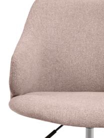 Polster-Schreibtischstuhl Einara, höhenverstellbar, Bezug: Polyester, Gestell: Stahl, beschichtet, Rollen: Polypropylen, Webstoff Rosa, B 64 x T 64 cm