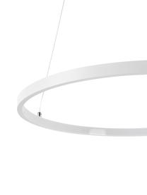 Lampada a sospensione a LED Breda, Paralume: metallo rivestito, Baldacchino: metallo rivestito, Bianco, Ø 50 x Alt. 150 cm