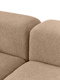 Modulares Bouclé-Sofa Lena (4-Sitzer), Bezug: Bouclé (93 % Polyester, 6, Gestell: Kiefernholz, Schichtholz,, Füße: Kunststoff, Bouclé Sandfarben, B 284 x T 106 cm