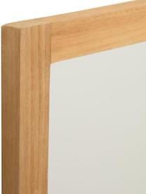 Specchio da parete con cornice e mensola in legno di teak Taciana, Superficie dello specchio: lastra di vetro, Legno di teak, Larg. 100 x Alt. 70 cm