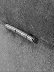 Panca contenitore imbottita in velluto Harper, Rivestimento: velluto Con 20.000 cicli , Velluto grigio, nero, Larg. 140 x Alt. 45 cm