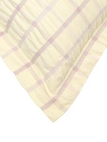 Károvaný krepový povlak na polštář ze seeersuckeru Leonita, Žlutá, fialová, Š 40 cm, D 80 cm