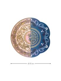Tischset Hybrid mit abstraktem Muster, Kunststoff, Rosa, Blau, Ø 37 cm
