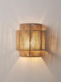 Boho wandlamp Cecillia gemaakt van jute, Lampenkap: jute, metaal, Bruin, B 23 x H 25 cm