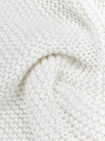 Pletený poťah na vankúš z organickej bavlny Adalyn, 100 % organická bavlna, certifikát GOTS, Prírodná biela, Š 40 x D 60 cm