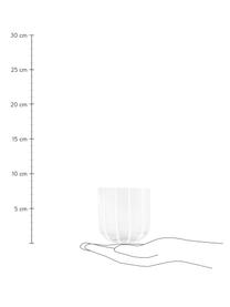 Ručně foukané sklenice Mizu, 2 ks, Sklo, Transparentní, bílá, Ø 8 cm, V 8 cm, 320 ml