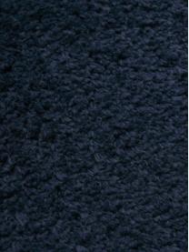 Alfombra de pelo largo Leighton, Parte superior: microfibra (100% poliéste, Reverso: 70% poliéster, 30% algodó, Azul oscuro, An 80 x L 150 cm (Tamaño XS)