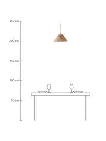 Lampada a sospensione da esterno mobile dimmerabile Calobra, Fibra naturale, Rattan, Ø 38 x Alt. 18 cm