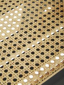 Sillón de tejido vienés Sissi, Estructura: madera de haya maciza pin, Asiento: ratán, Negro, An 52 x F 58 cm