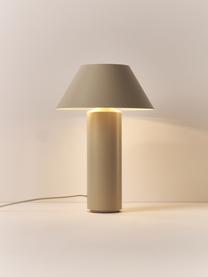 Lampada da tavolo Niko, Paralume: metallo rivestito, Base della lampada: metallo rivestito, Beige, Ø 35 x Alt. 55 cm