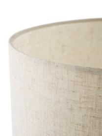 Lámpara de mesa grande de cerámica Christine, Pantalla: tela, Cable: plástico, Beige, gris, Ø 28 x Al 53 cm