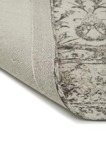 Alfombra artesanal de chenilla Sofia, estilo vintage, Parte superior: 95% algodón, 5% poliéster, Reverso: 100% algodón, Beige, gris, An 160 x L 230 cm(Tamaño M)