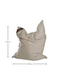 Pouf sacco grande Scuba, Rivestimento: 100% polipropilene resist, Beige, Larg. 130 x Alt. 170 cm