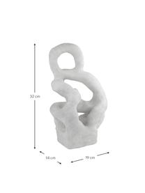 Deko-Objekt Wigi aus Stein, Stein, Gebrochenes Weiß, B 19 x H 32 cm