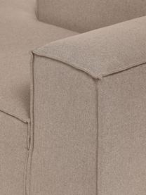 Diván modular Lennon, Tapizado: 100% poliéster Alta resis, Estructura: madera de pino maciza, ma, Patas: plástico, Tejido marrón, An 119 x F 180 cm, chaise longue izquierda