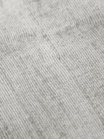 Rond viscose vloerkleed Jane in lichtgrijs-beige, handgeweven, Onderzijde: 100% katoen, Lichtgrijs-beige, Ø 200 cm (maat L)