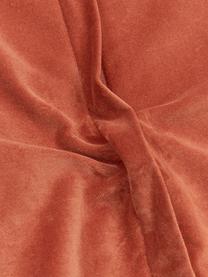Samt-Kissenhülle Sina in Rostrot mit Strukturmuster, Samt (100% Baumwolle), Rot, B 30 x L 50 cm