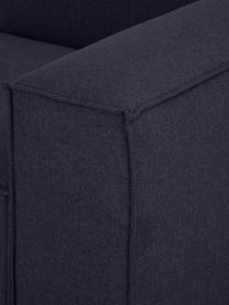 Sofá modular Lennon (3 plazas), Tapizado: 100% poliéster Alta resis, Estructura: madera de pino maciza, ma, Patas: plástico Las patas están , Tejido azul oscuro, An 238 x F 119 cm