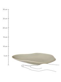 Petit plat de service de forme organique Limfjord, Grès cérame, Gris clair, long. 24 x haut. 2 cm