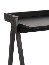 Moderní psací stůl Miso, Mořená MDF deska (dřevovláknitá deska střední hustoty), Kaučukové dřevo, Š 127 cm, H 52 cm