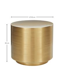 Table d'appoint en métal Step, Métal, brossé, Couleur laitonnée, Ø 50 x haut. 46 cm