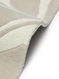 Handgetufteter Wollteppich Lando in Beige, 100% Wolle, Beigetöne, gemustert, B 80 x L 150 cm (Größe XS)