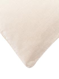 Katoenen kussenhoes Rino met structuurpatroon, 100% katoen, Beige, B 45 x L 45 cm