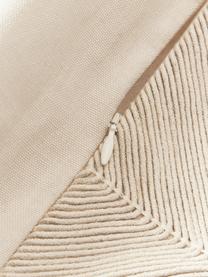 Katoenen kussenhoes Rino met structuurpatroon, 100% katoen, Beige, B 45 x L 45 cm